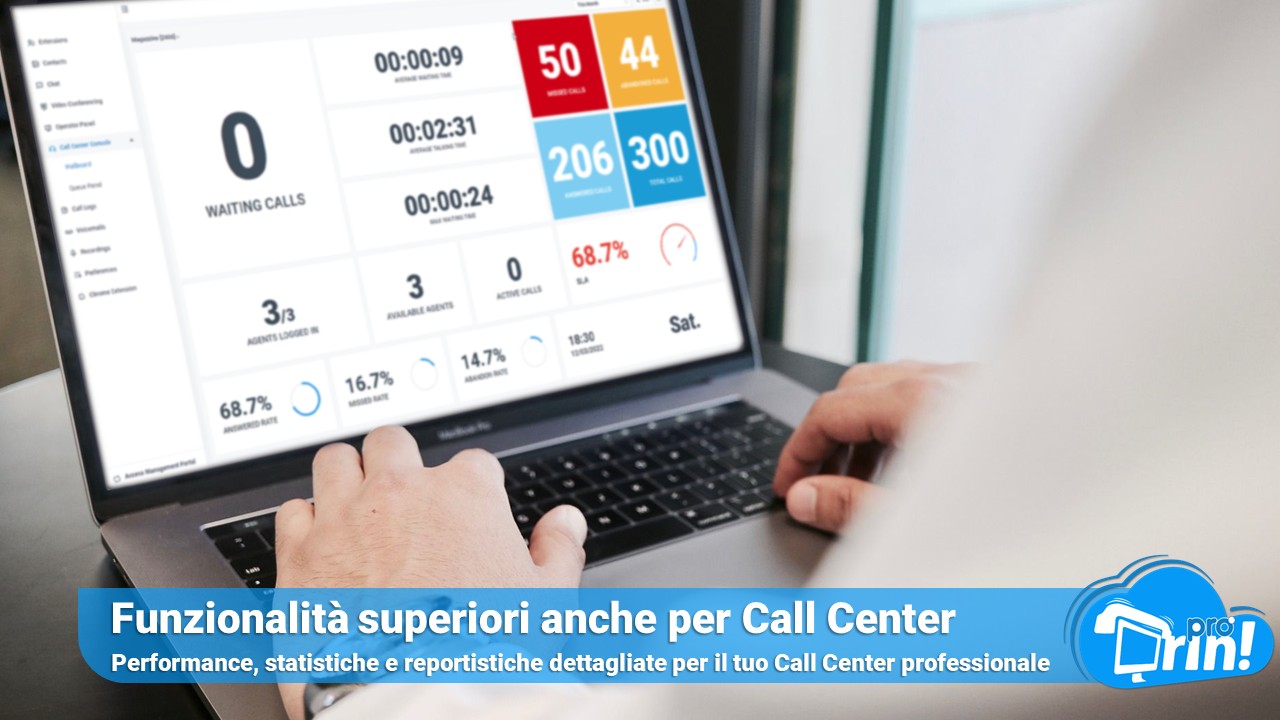 Funzionalità superiori per Call Center professionale